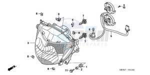 NT700VA F drawing HEADLIGHT