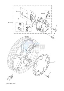 YZF-R125 R125 (5D7J 5D7J 5D7J) drawing FRONT BRAKE CALIPER