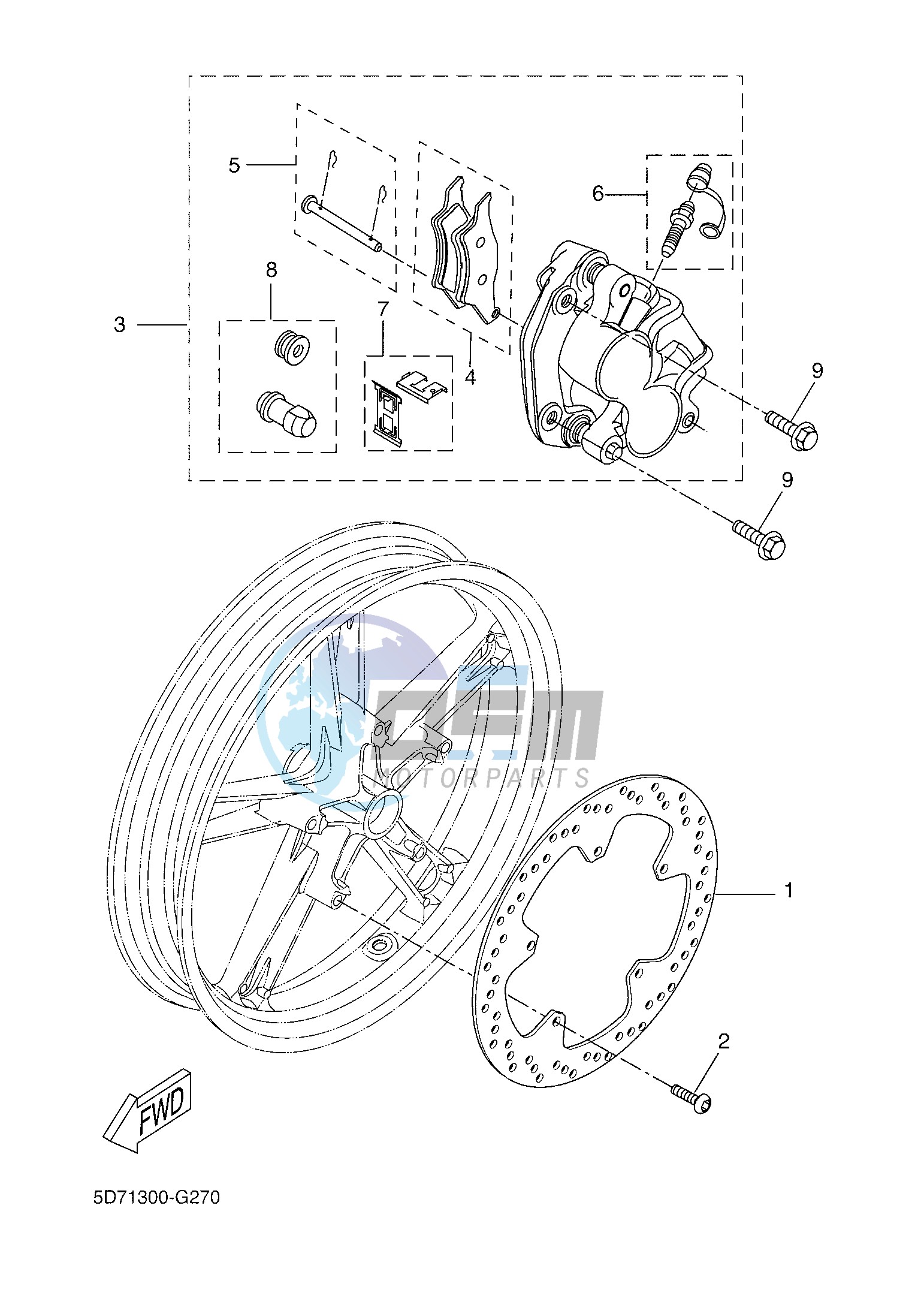 FRONT BRAKE CALIPER