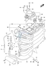 DF 175A drawing Intake Manifold/Throttle Body