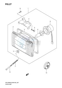 DR-Z250 (E28-E33) drawing HEADLAMP