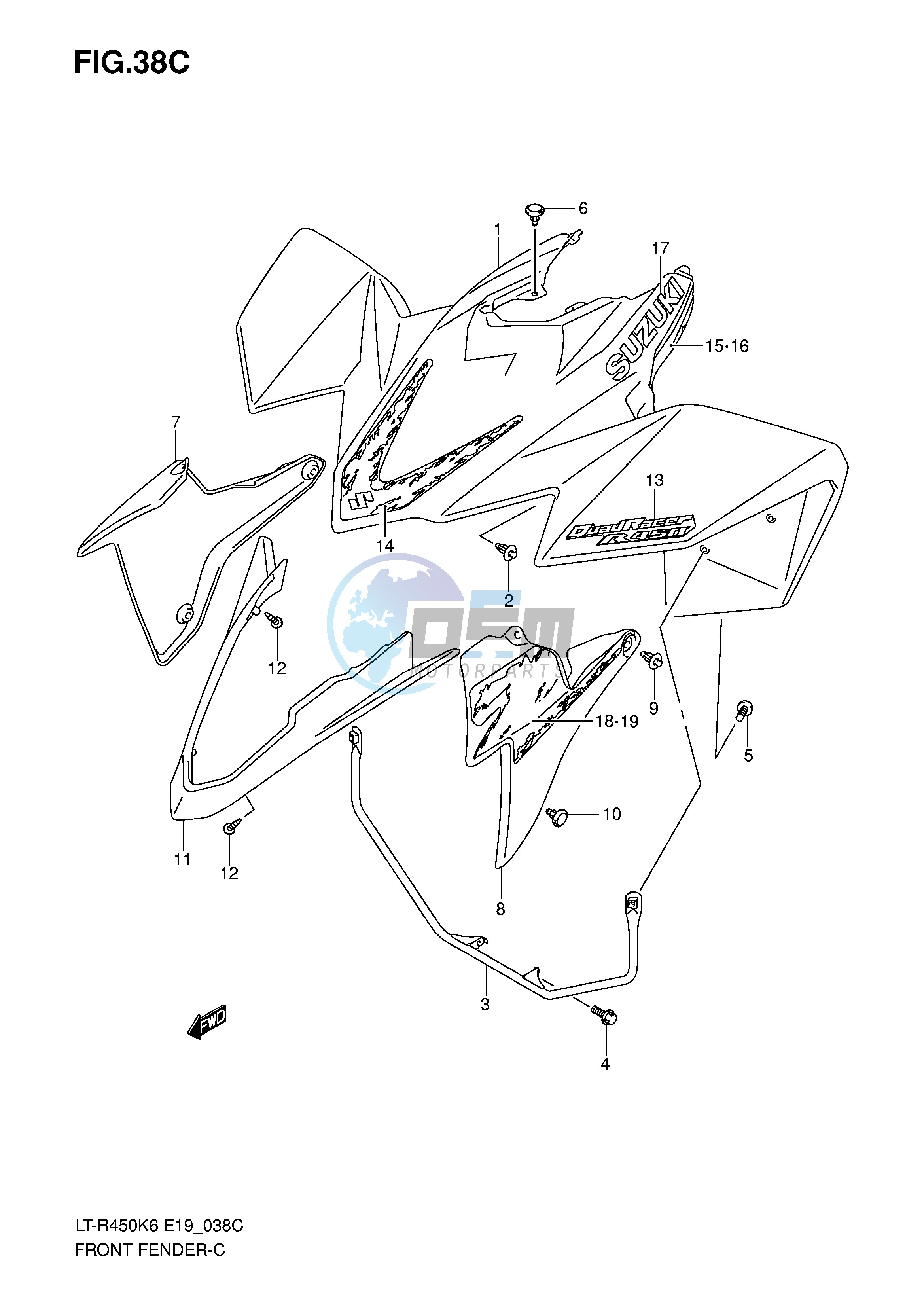 FRONT FENDER (LT-R450ZK8)