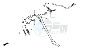 VT750DCB SHADOW SPIRIT drawing STAND