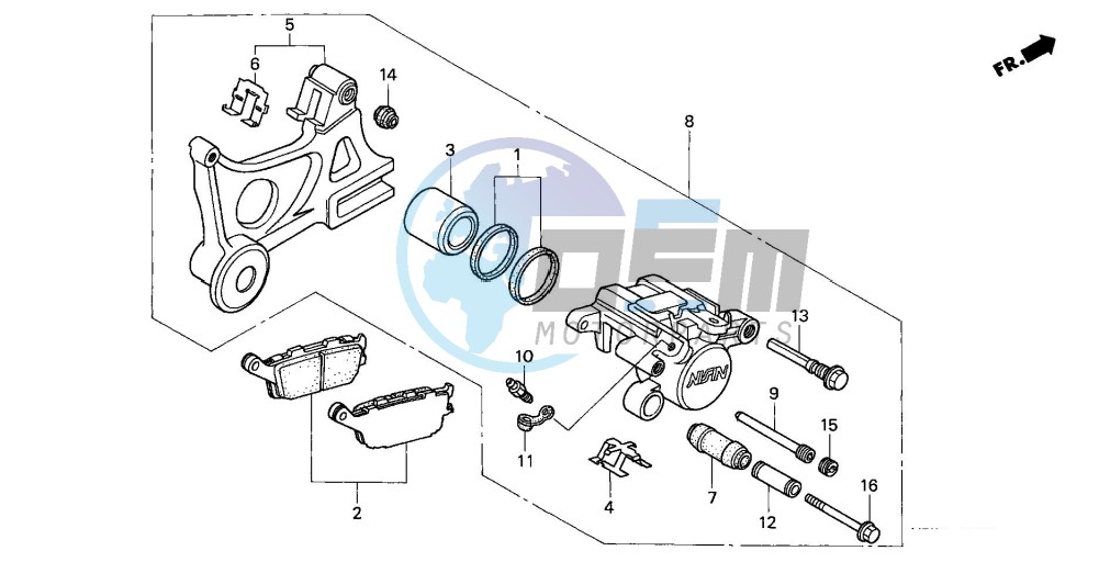 REAR BRAKE CALIPER