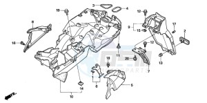 VFR800 drawing REAR FENDER