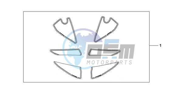 RACING STICKER WHITE BACKGROUND 'NUMBER PLATE STICKERS' WITH