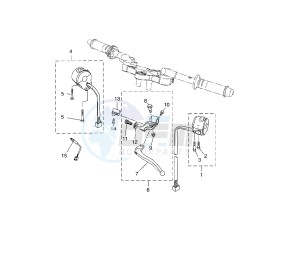 YZF R 125 drawing HANDLE SWITCH AND LEVER