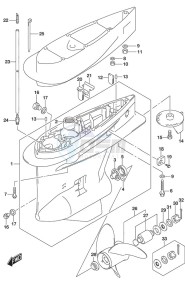 DF 250 drawing Gear Case (C/R)