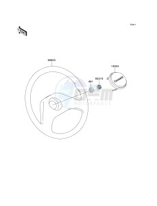 KAF 400 A [MULE 610 4X4] (A6F-AF) A9F drawing STEERING WHEEL