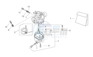 Scarabeo 50 2t (eng. Minarelli) drawing Carburettor II