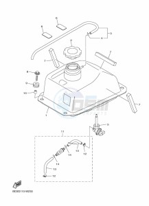 YFM90R (BD3M) drawing FUEL TANK