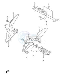 GS500E (E2) drawing FOOTREST