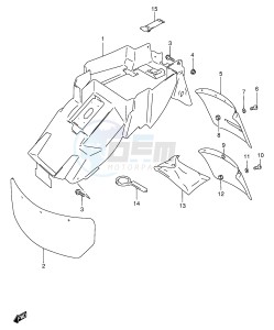 GSX-R750 (E2) drawing REAR FENDER