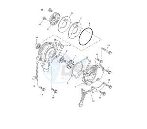 YZF R 125 drawing WATER PUMP