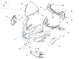 TUONO 125 4T E4 ABS (APAC) drawing Front fairing