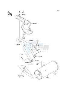 KAF 620 R [MULE 4010 TRANS4X4] (R9F-RAFA) RAF drawing MUFFLER-- S- -