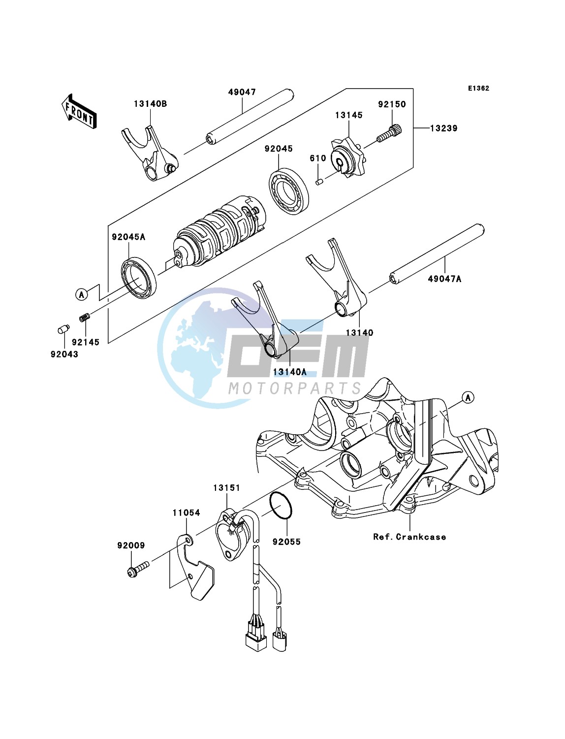 Gear Change Drum/Shift Fork(s)