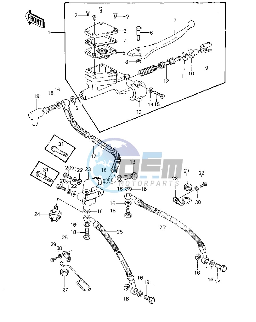 FRONT MASTER CYLINDER -- 79-80 A3_A3A_A4- -