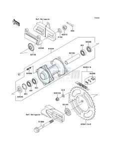 KX85/KX85-<<II>> KX85ADF EU drawing Rear Hub