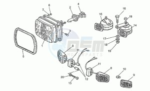 SP 750 drawing Headlight-horn