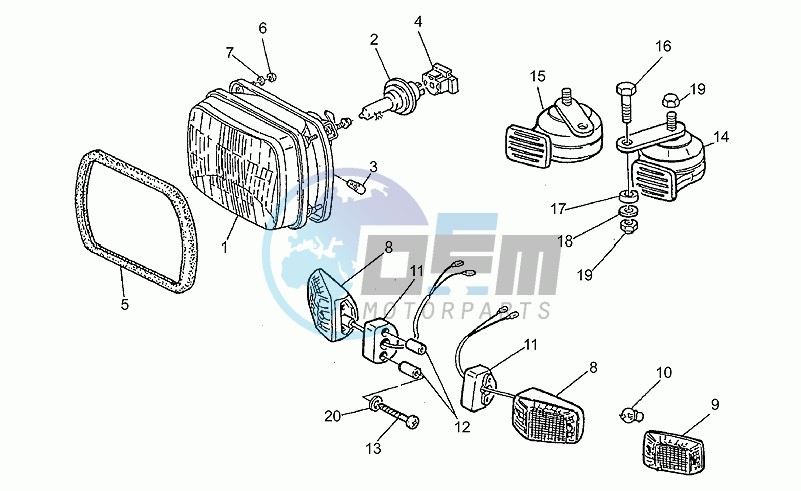 Headlight-horn