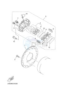 YP125RA (ABS) X-MAX 125 ABS (2DMJ 2DMJ) drawing REAR BRAKE CALIPER