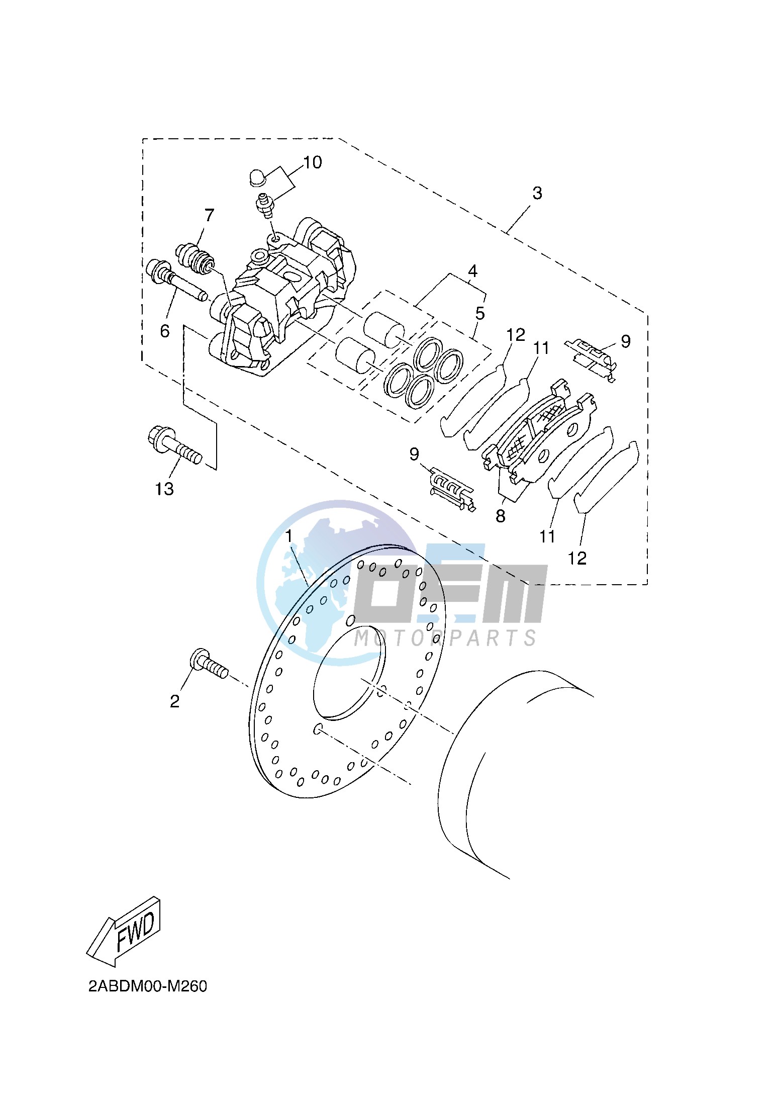 REAR BRAKE CALIPER