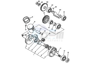 DT RE 125 drawing CRANKSHAFT - PISTON