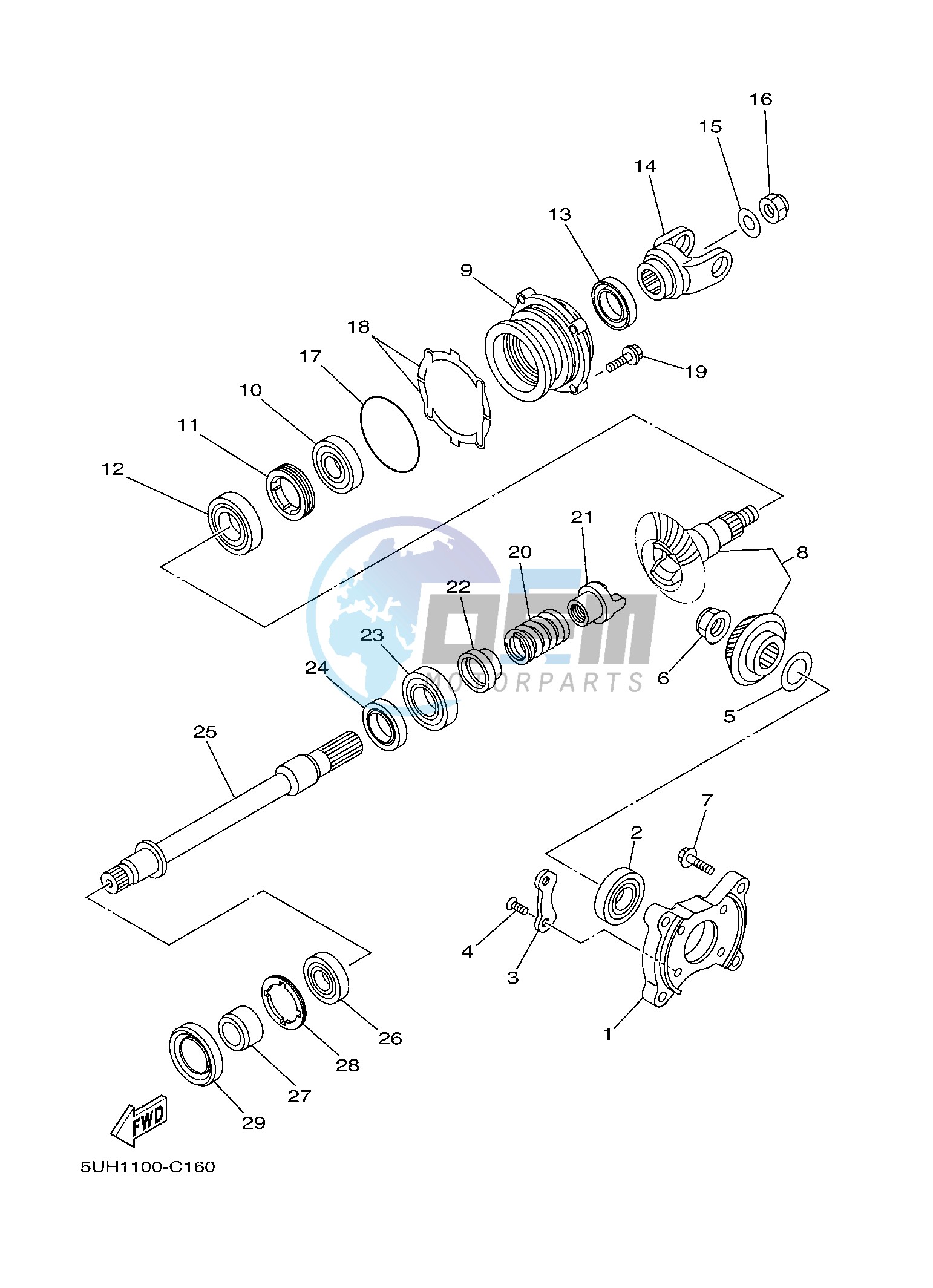 MIDDLE DRIVE GEAR