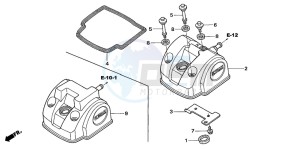 TRX450R drawing CYLINDER HEAD COVER