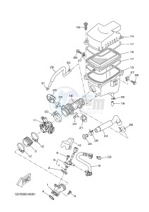 MT125A MT-125 ABS (BR34 BR34 BR34 BR34 BR34) drawing INTAKE