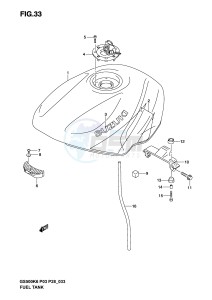 GS500 (P3) drawing FUEL TANK (MODEL K3)