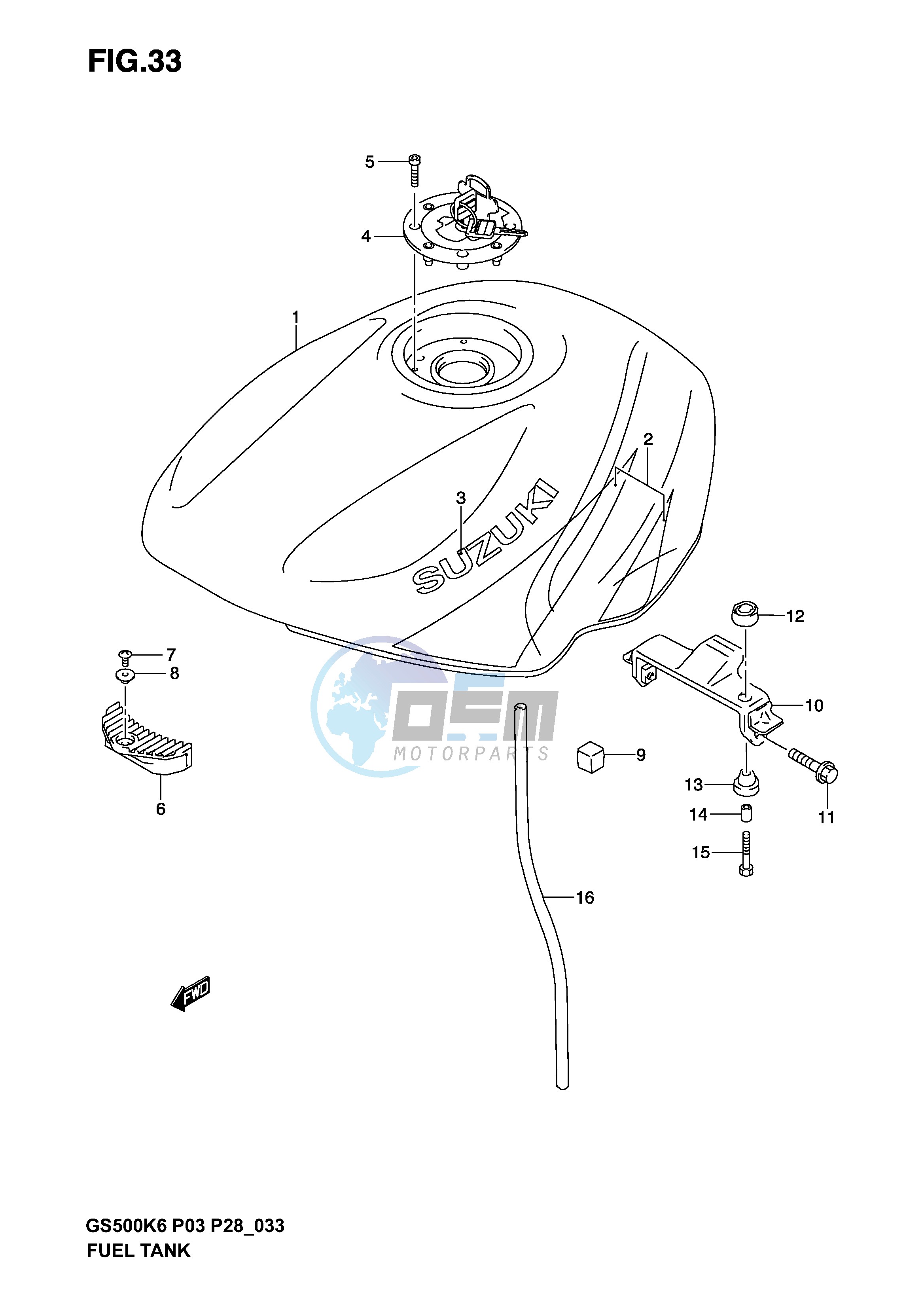 FUEL TANK (MODEL K3)