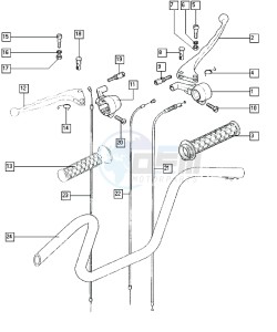 FLEXER_24-45kmh_W-Y 50 W-Y drawing Handlebar-grips-speedometer