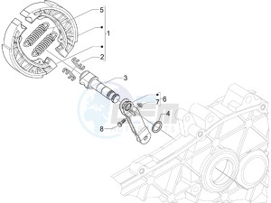 Liberty 50 4T PTT 2017 (B-NL) (B-NL) drawing Rear brake - Brake jaw