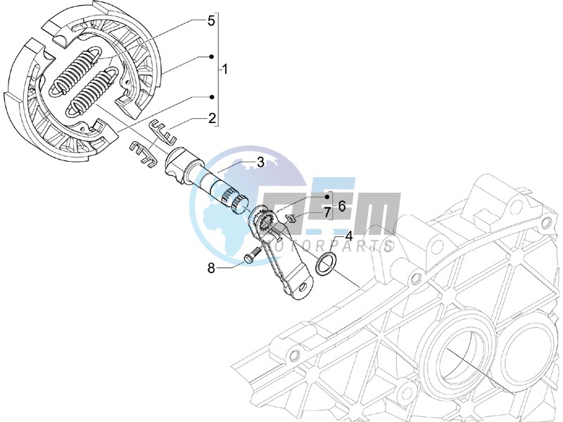 Rear brake - Brake jaw