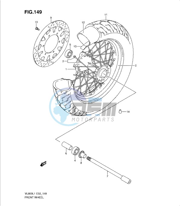 FRONT WHEEL (VL800L1 E19)