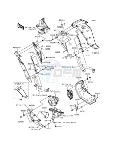 VERSYS 1000 KLZ1000BFF FR GB XX (EU ME A(FRICA) drawing Cowling Lowers