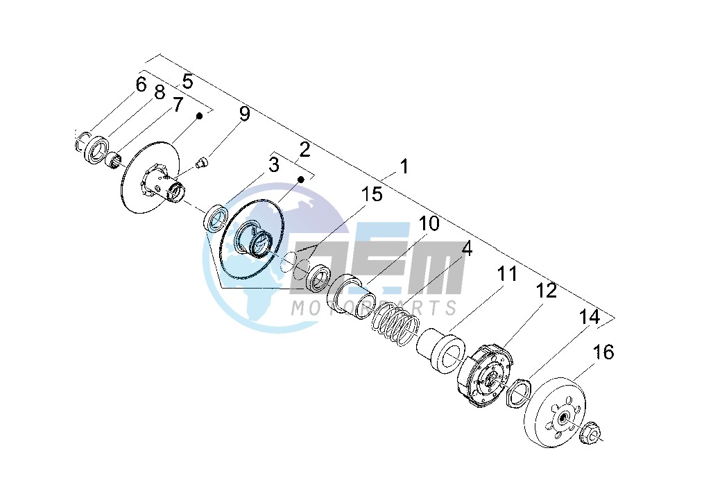 Driven pulley