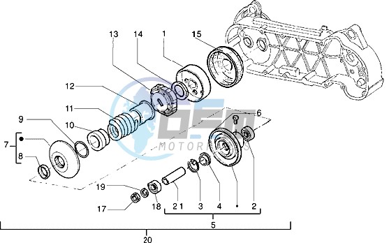 Driven pulley