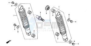 VT750DC SHADOW drawing REAR CUSHION