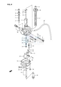 LT-F250 (E28) drawing CARBURETOR (MODEL J K)