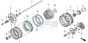 VTR1000SP RC51 drawing CLUTCH