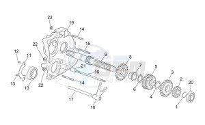 RS 250 drawing Primary gear shaft