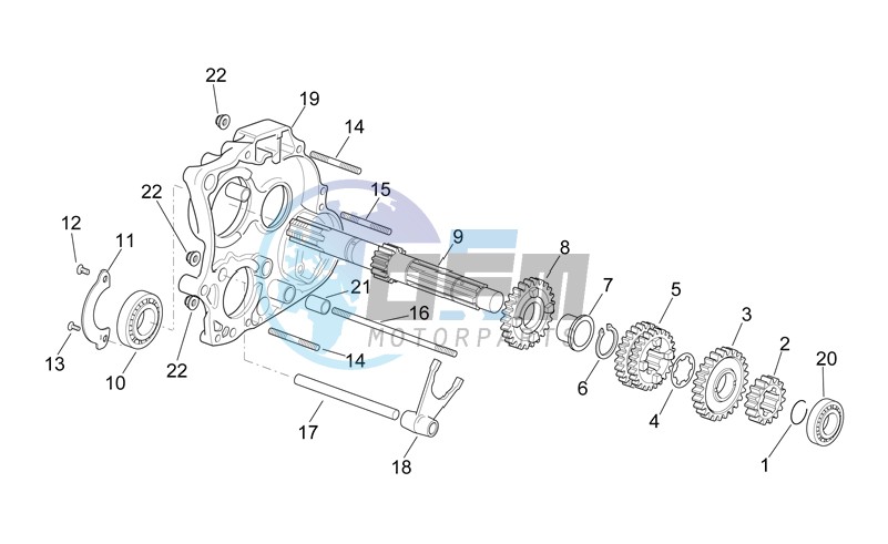 Primary gear shaft