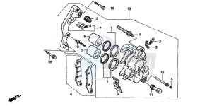 CR250R drawing FRONT BRAKE CALIPER