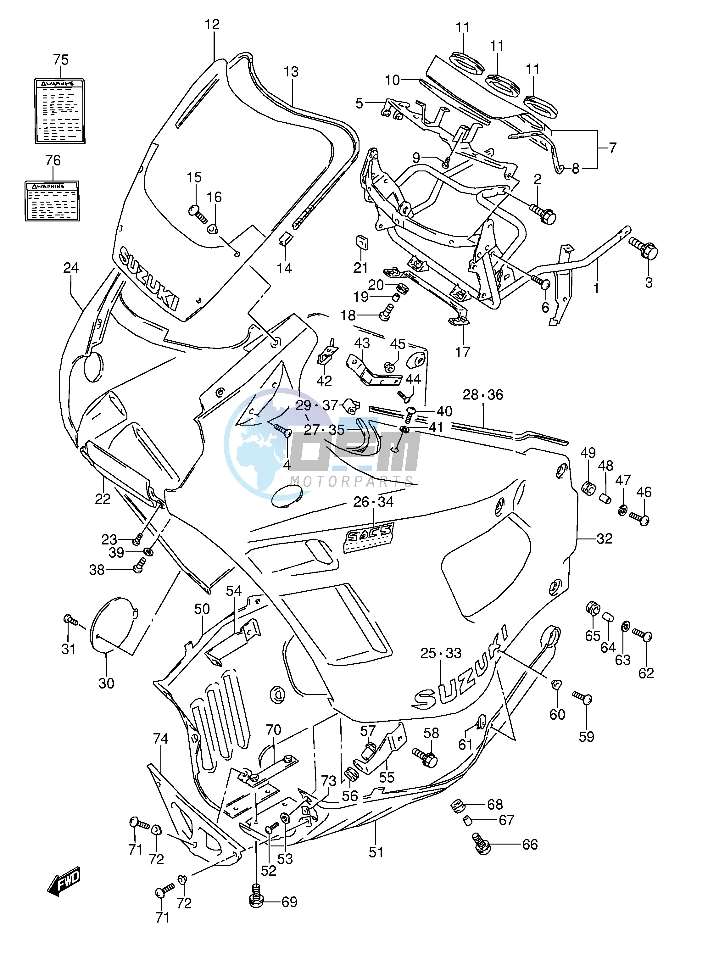 COWLING (MODEL M 28V)