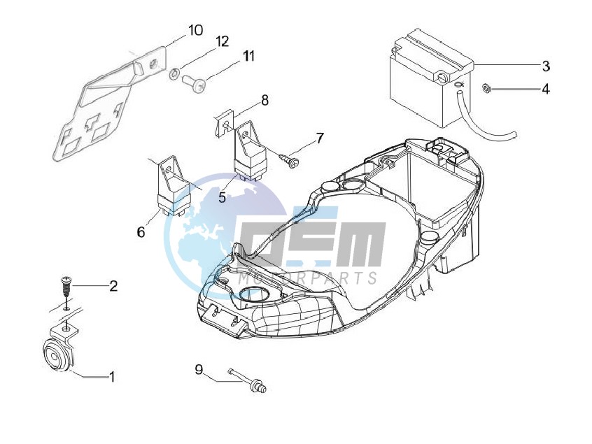 Control switches - Battery - Horn