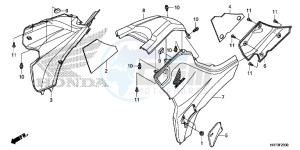 TRX420FA5F TRX420F Europe Direct - (ED) drawing SIDE COVER/ TANK COVER