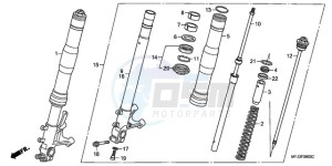 CBR600RR9 France - (F / CMF SPC) drawing FRONT FORK